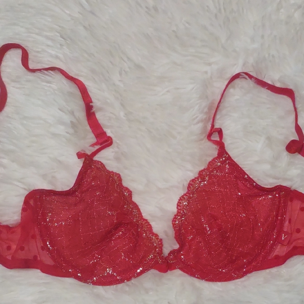 Victoria's Secret Shimmering Red Bra